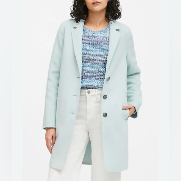 Mint Wool Blend Topcoat | Size M - Picture 1 of 8